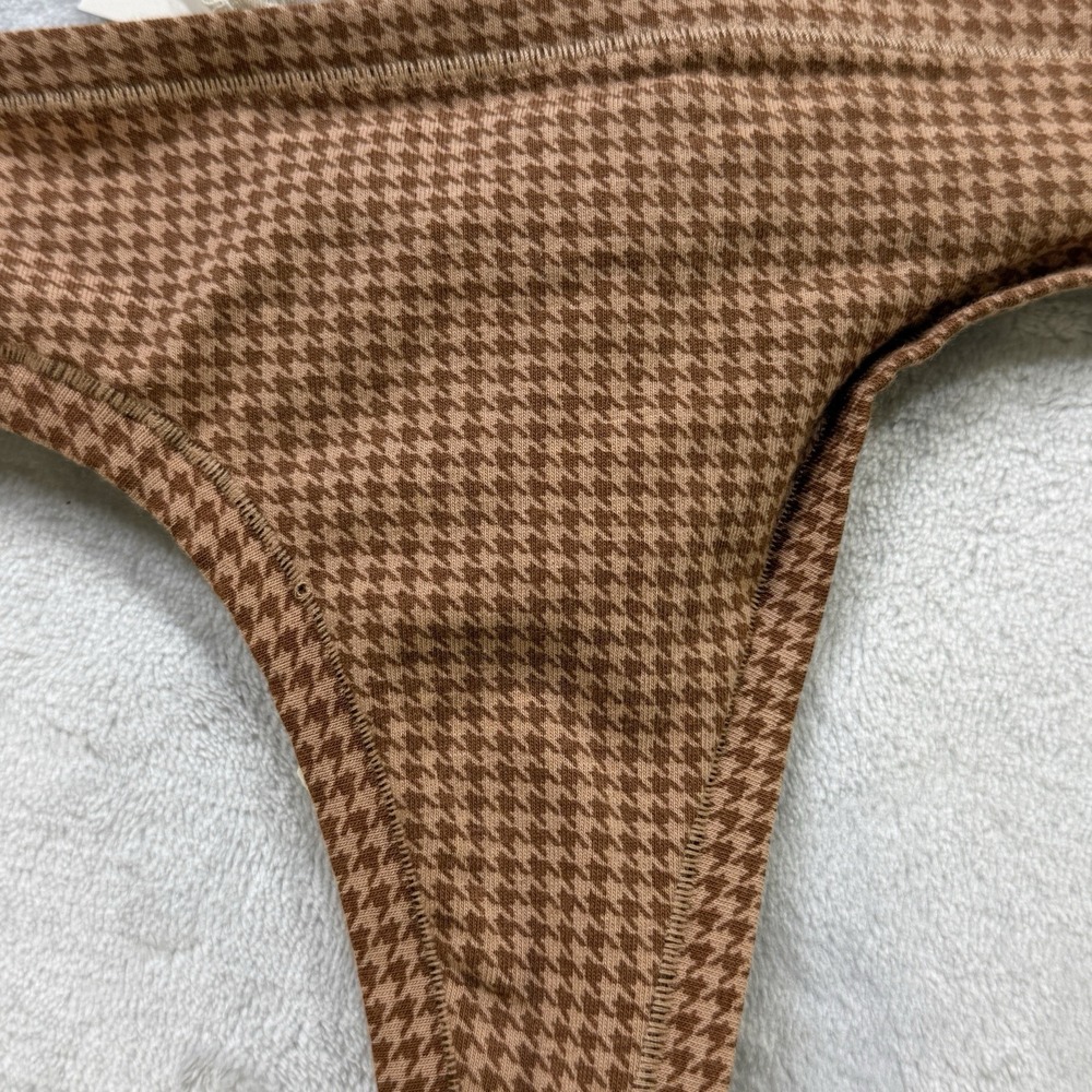 Aerie Lot of 3 Thong Panties Size Small S NWT Blue Ivory Brown Cotton Blend - Picture 2 of 9